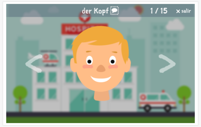 Presentación del tema Cuerpo de la aplicación alemán para niños