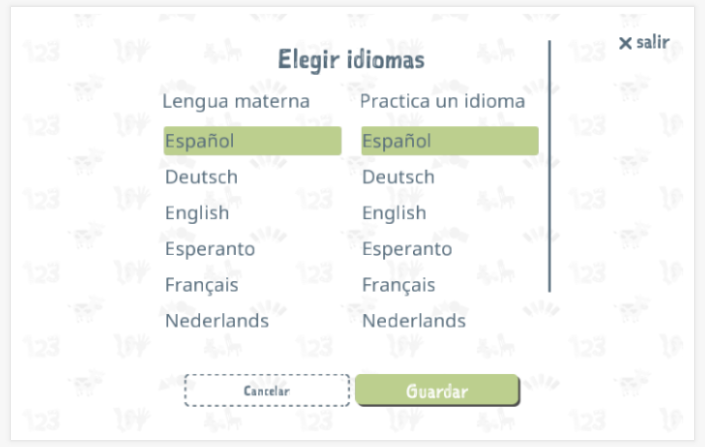 Establecer el idioma nativo