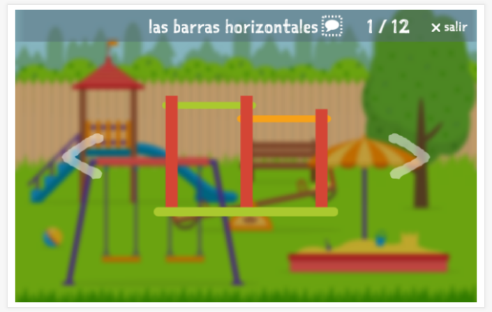Presentación del tema Área de juegos de la aplicación español para niños