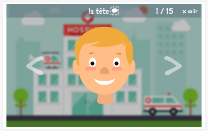 Presentación del tema Cuerpo de la aplicación francés para niños