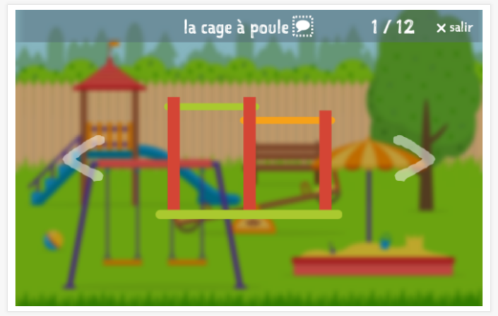 Presentación del tema Área de juegos de la aplicación francés para niños