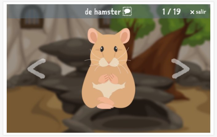 Presentación del tema Animales de la aplicación holandés para niños