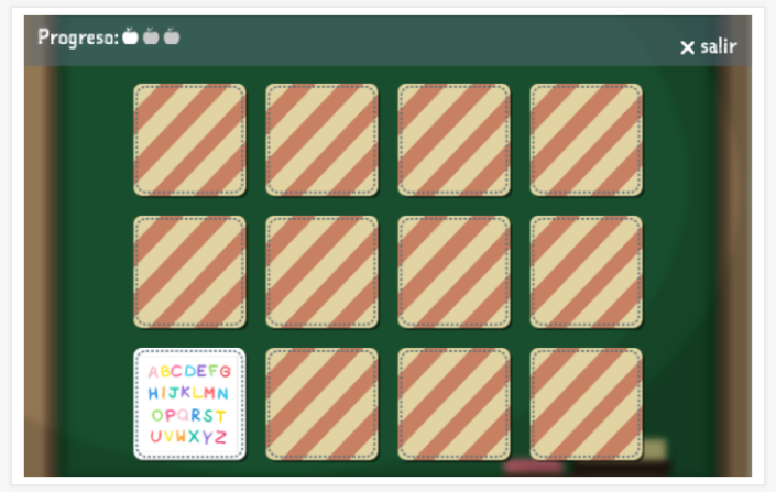 Juego de memoria del tema Leer de la aplicación polaco para niños